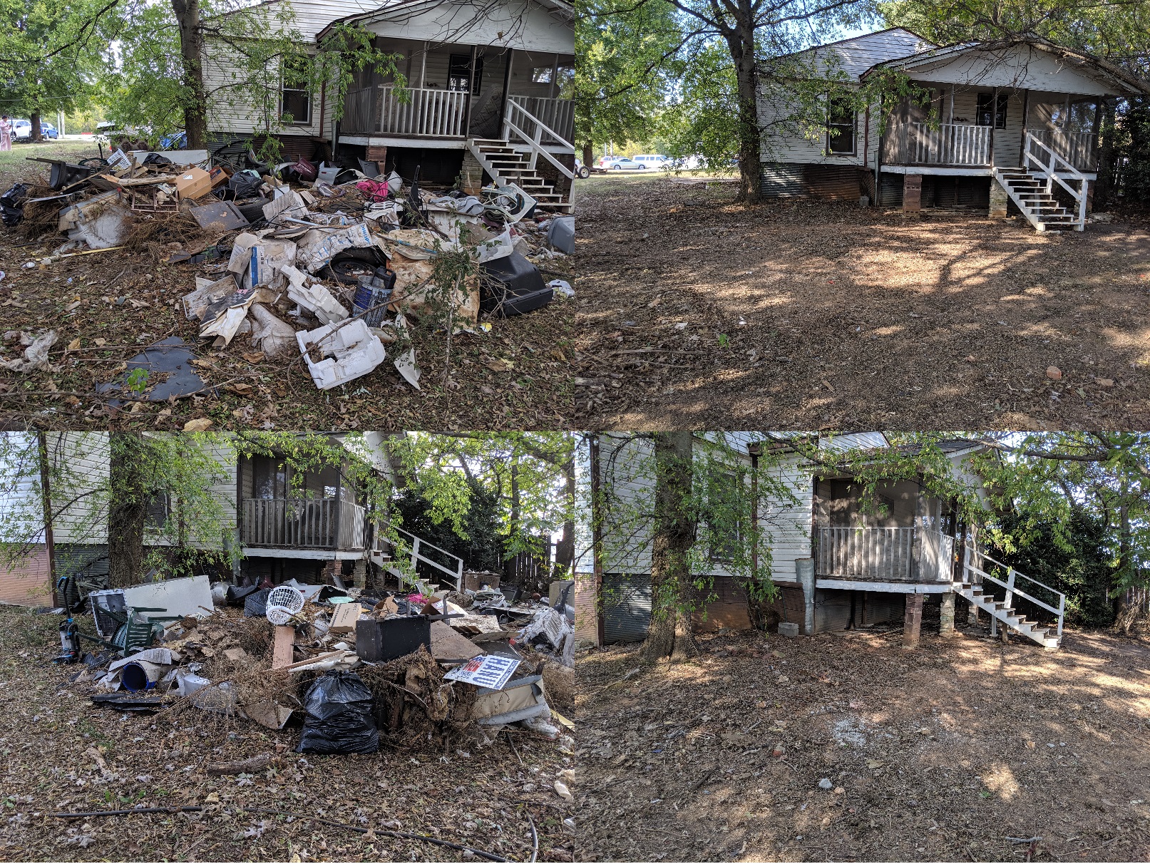 Rocket City Junk Removal project photo: abandoned house before after